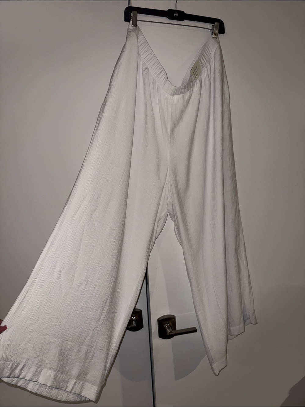 Abercrombie & Fitch White Wide-Leg Summer Pants